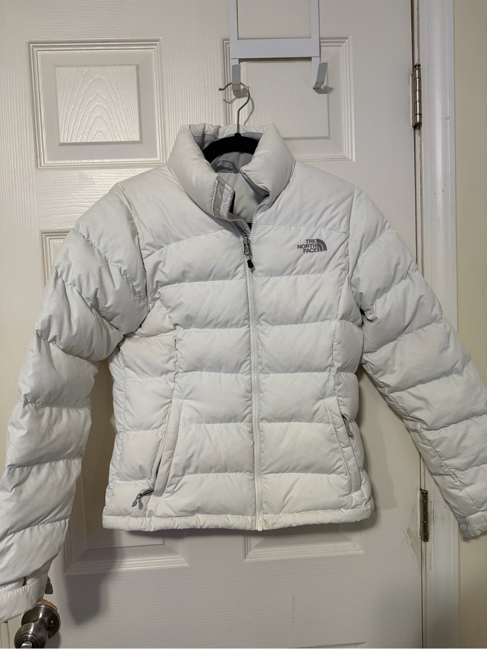 The North Face Women's White Quilted Down Puffer Jacket